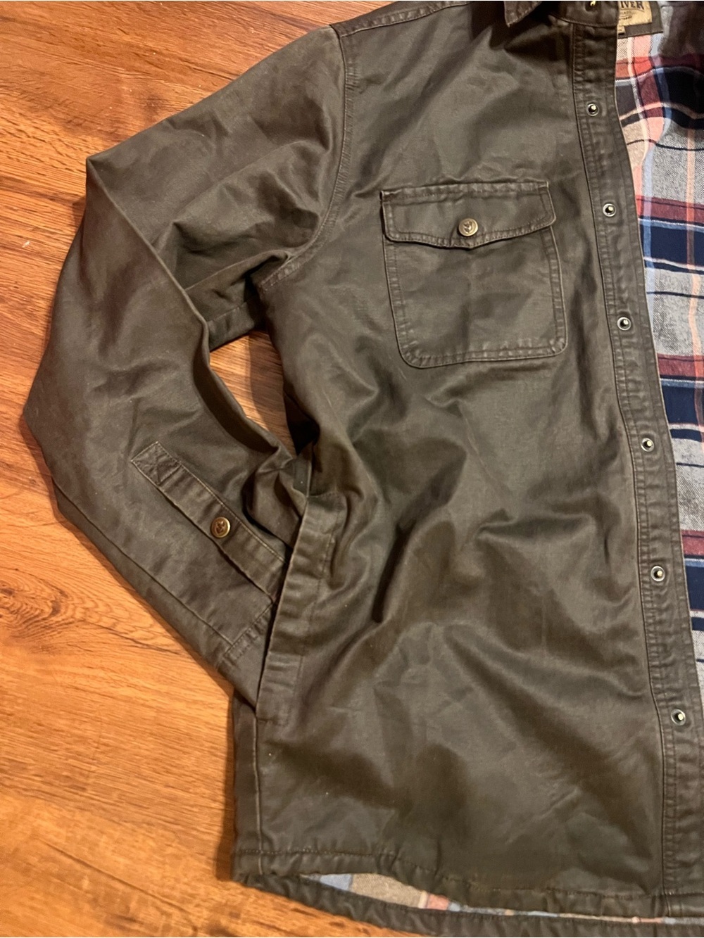 North River Coated Shacket dark gray Long-Sleeve shirt jacket size L - Picture 10 of 14